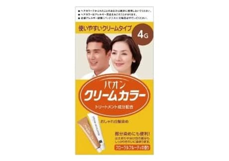 Kem nhuộm tóc bạc PAON Cream Color 4G màu hạt dẻ tự nhiên 40g+40g