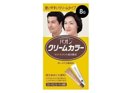 Kem nhuộm tóc bạc PAON Cream Color 8G màu đen tự nhiên 40g+40g
