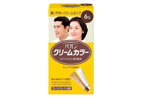 Kem nhuộm tóc bạc PAON Cream Color 6G màu nâu tự nhiên 40g+40g