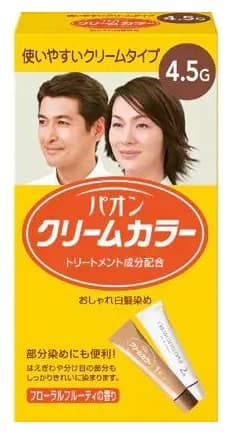Kem nhuộm tóc bạc PAON Cream Color 4.5G màu hạt dẻ ánh ấm 40g+40g