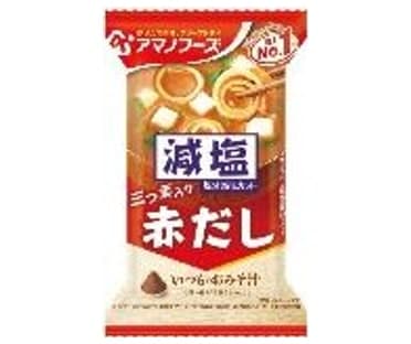 Súp miso đỏ giảm muối Amano Foods với lá mitsuba 8g 1 gói