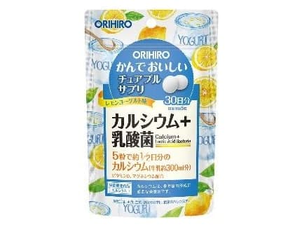 Viên nhai bổ sung canxi ORIHIRO vị sữa chua chanh 30 ngày