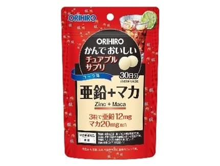 かんでおいしいチュアブルサプリ 亜鉛＋マカ 45g（90粒）
