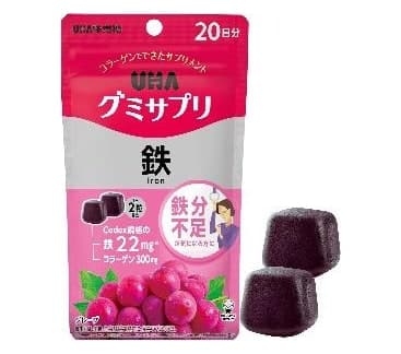 Kẹo dẻo bổ sung sắt UHA Gummy Supplement vị nho 20 ngày