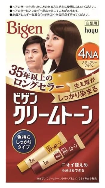 Kem nhuộm tóc bạc Bigen Cream Tone 4NA – Nâu tự nhiên 40g+40g