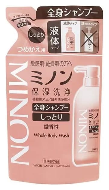 Sữa tắm gội Minon Shittori dưỡng ẩm túi refill 380ml