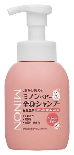 Sữa tắm gội Minon Baby dạng bọt chai 350ml