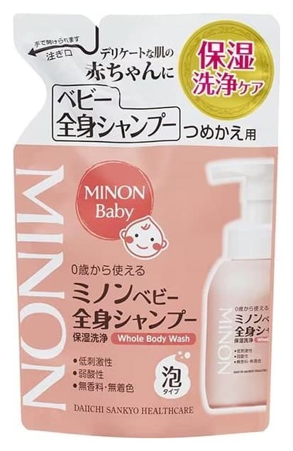 Sữa tắm gội Minon Baby dạng bọt túi refill 300ml