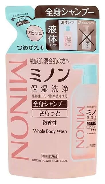 ミノン全身シャンプー さらっとタイプ つめかえ用 380mL