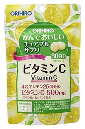 Viên nhai bổ sung Vitamin C ORIHIRO vị chanh 30 ngày 120 viên