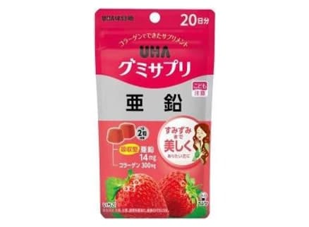 Kẹo dẻo bổ sung kẽm UHA Gummy Supplement vị dâu 20 ngày