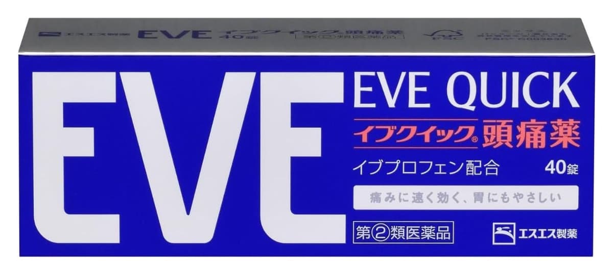 Thuốc giảm đau hạ sốt đau đầu Eve Quick Nhật Bản (Hộp 40 viên)