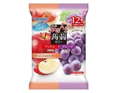 Thạch Orihiro Purunto Konnyaku táo và nho 12 túi 240g