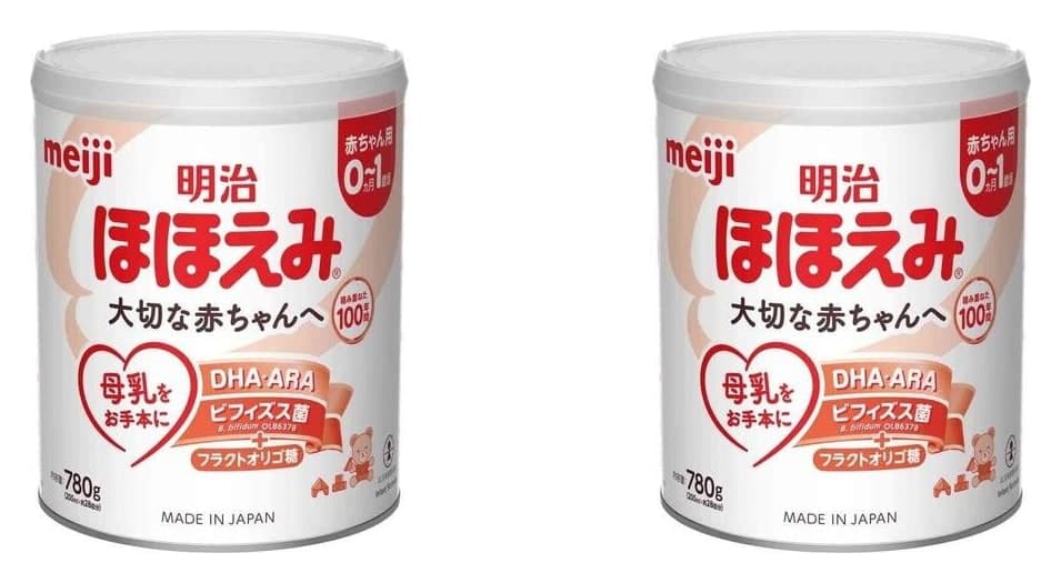 Set 2 lon sữa bột Meiji Hohoemi 780g × 2 (0–1 tuổi)