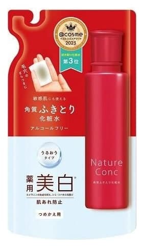 Nước hoa hồng tẩy da chết Nature Conc Clear Lotion túi refill 180ml