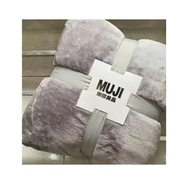 Chăn lông Muji 2,2×2,3m – Xám lavender