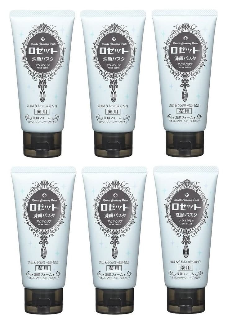 Sữa rửa mặt bùn khoáng ngừa mụn Rosette Acne Clear 120g (Xanh ngọc)