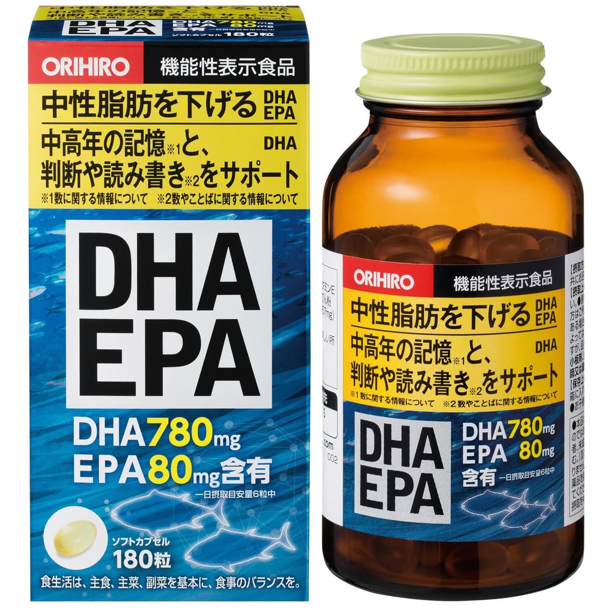 Viên uống bổ não DHA EPA Orihiro Nhật Bản 180 viên