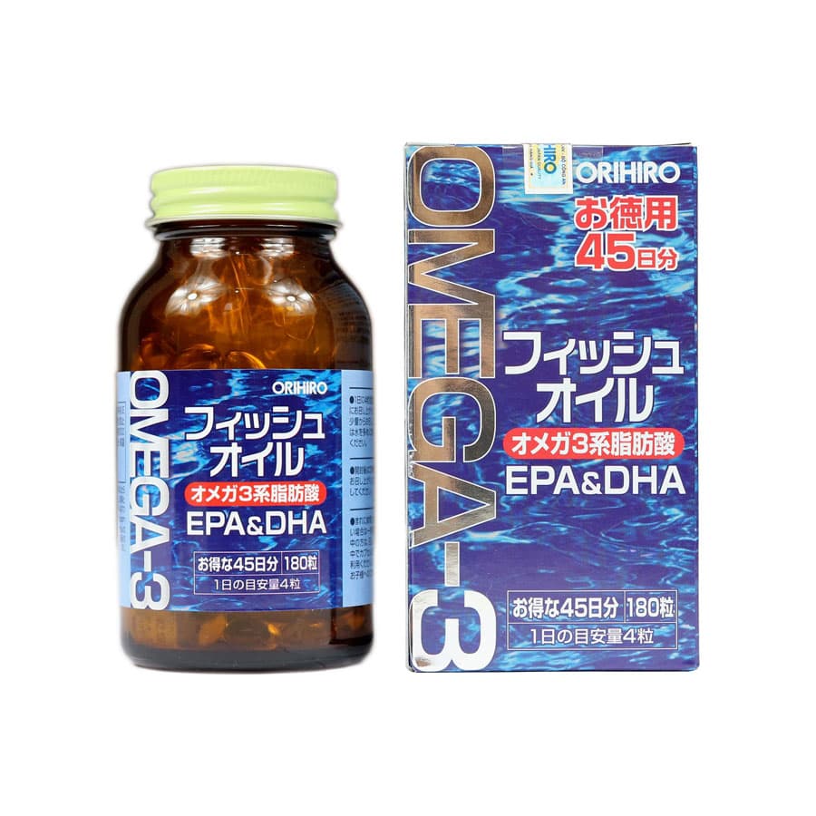 Dầu cá Orihiro Fish Oil Omega-3 180 viên (45 ngày)