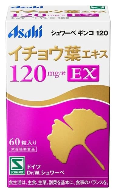 Viên uống chiết xuất lá bạch quả Asahi Schwabe Ginkgo 120mg EX 60 viên