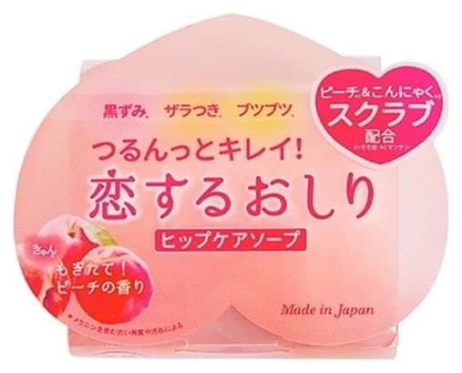 Xà phòng tẩy tế bào chết vùng mông Pelican Koisuru Oshiri Hip Care Soap hương đào 80g
