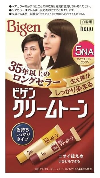 Kem nhuộm tóc bạc Bigen Cream Tone 5NA – Nâu tự nhiên trầm 40g+40g