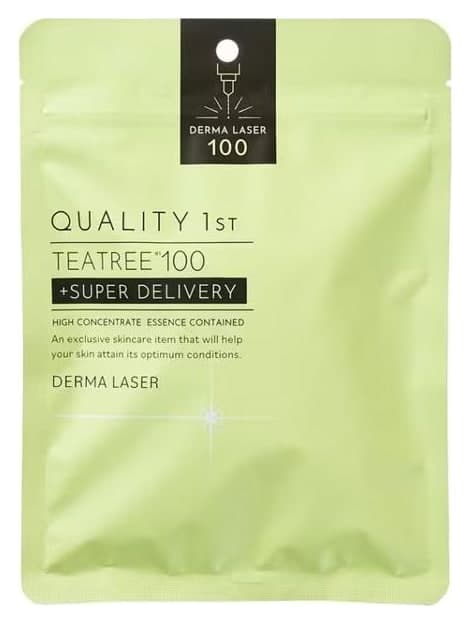 Mặt nạ làm dịu giảm mụn Quality 1st Derma Laser Super Tea Tree 100 7 miếng (xanh lá)