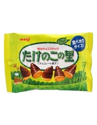 Bánh quy sô-cô-la hình búp măng Meiji Takenoko no Sato vị kem vani bánh quy Super Cup Pocket Pack 37g