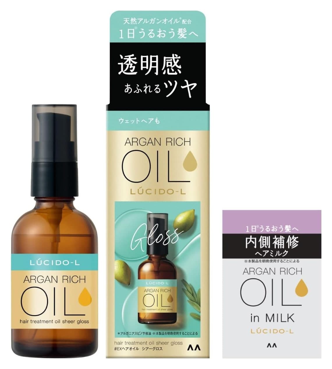 Dầu dưỡng tóc Lucido-L Argan Rich Sheer Hair Oil Gloss 60ml
