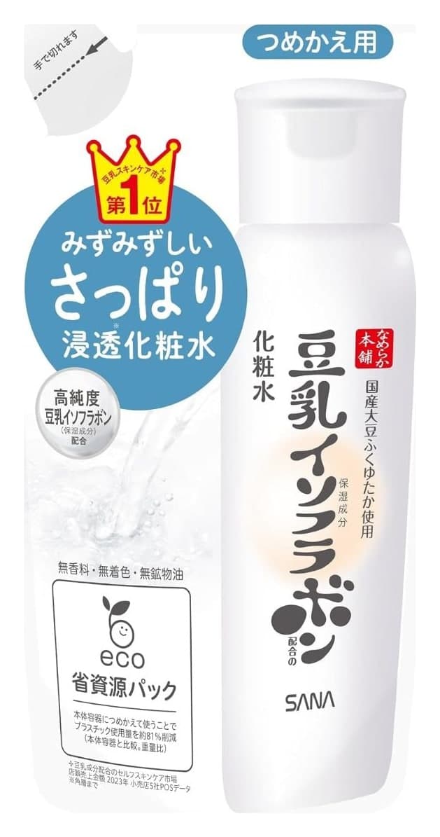 Nước hoa hồng thanh mát SANA Nameraka Honpo ND túi refill 180ml
