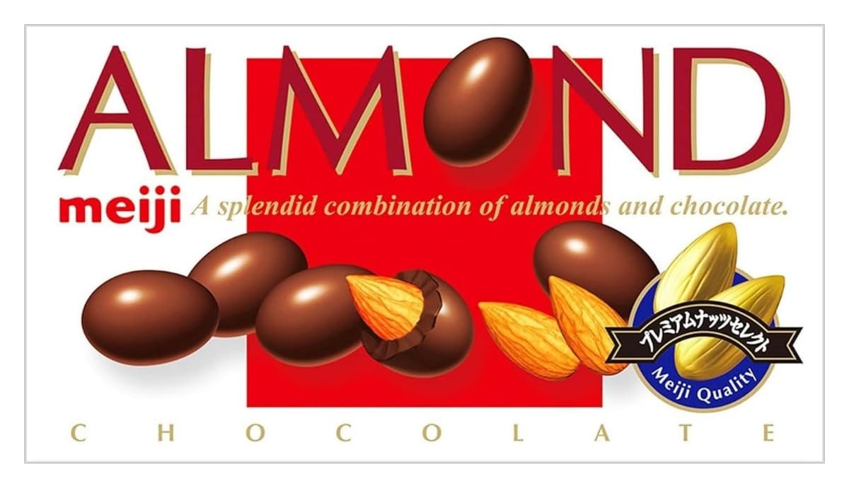 Kẹo sô-cô-la hạnh nhân Meiji Almond Chocolate Pocket Pack gói bỏ túi 42g