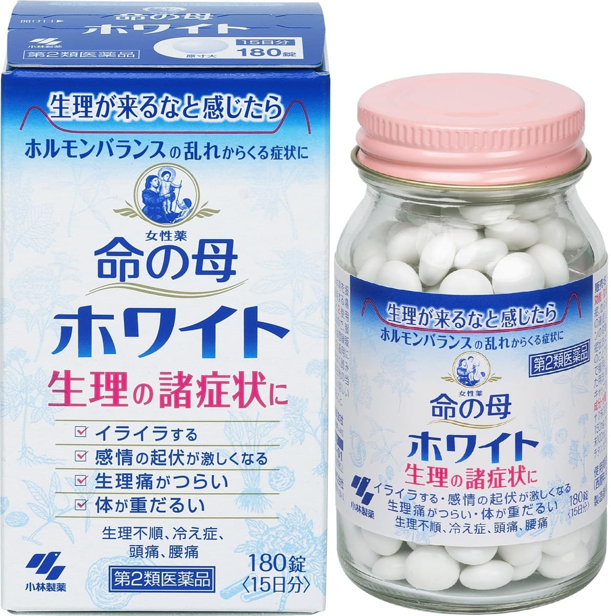 Thuốc điều hòa kinh nguyệt Kobayashi Inochi no Haha White 180 viên